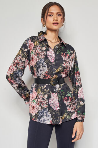Nightfall Blooms Top, Black, image 3